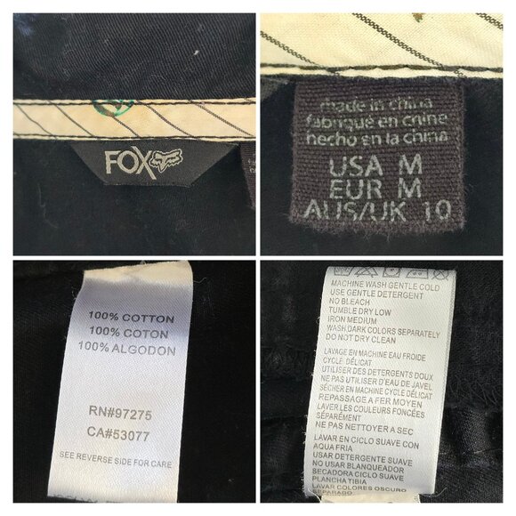 Fox Riders Company Black Utility Streetwear Jacket Medium - Picture 15 of 15